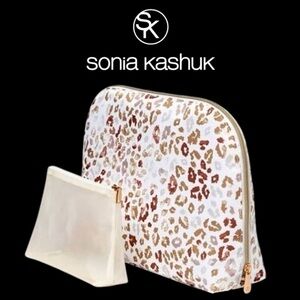 Sonia Kashuk Animal Print Dome  Zipper Case Plus Small Mesh Zipper Bag